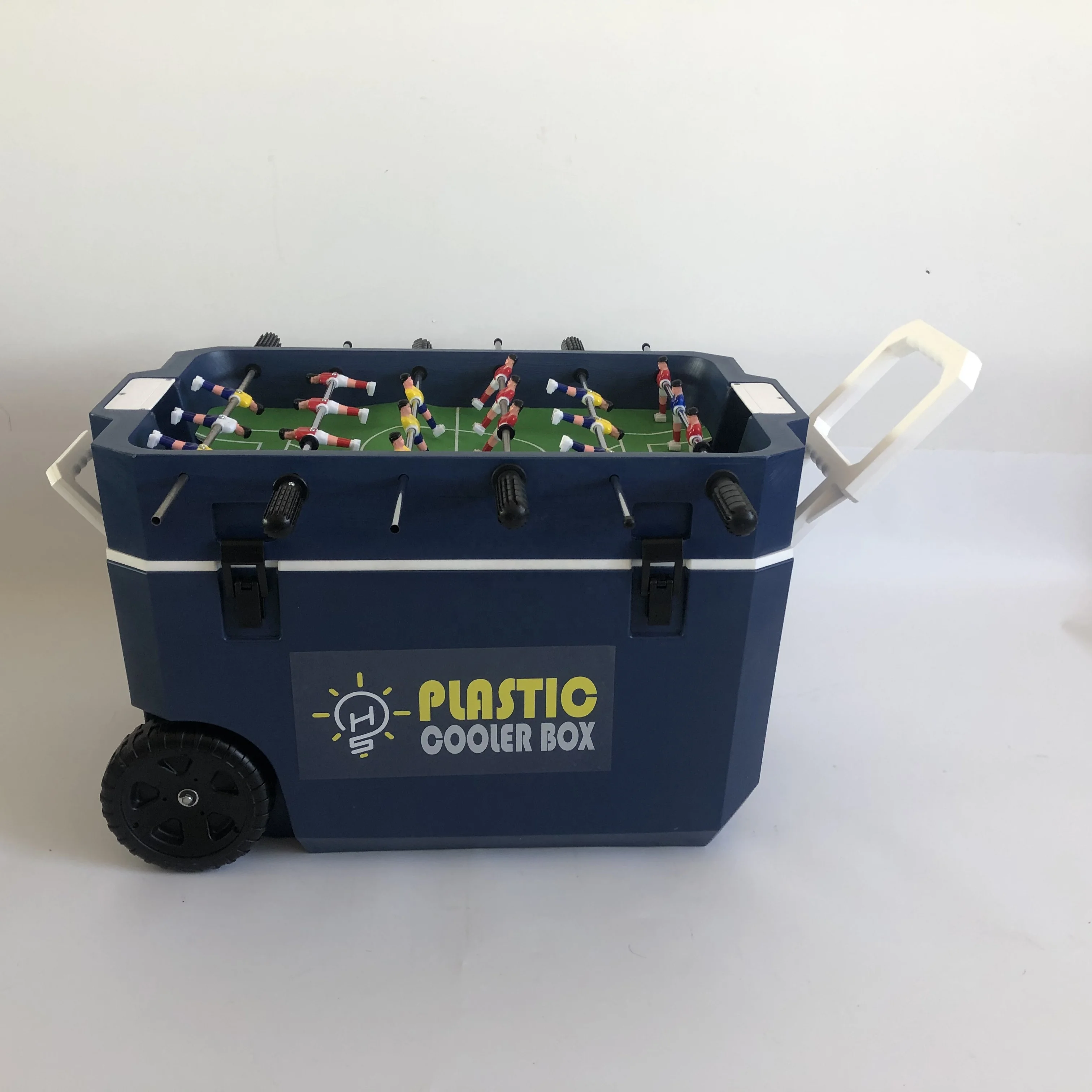 60L ODM/OEM портативный Настольный холодильник с колесами и ручкой тяги кулер игровыми игрушками для автомобилей