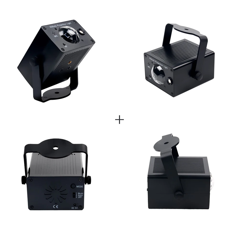 USB Star Decoration Night Light Multicolor DJ Laser Nebula Projector LED Lamp Portable Stage Lighting for Wedding Birthday KTV