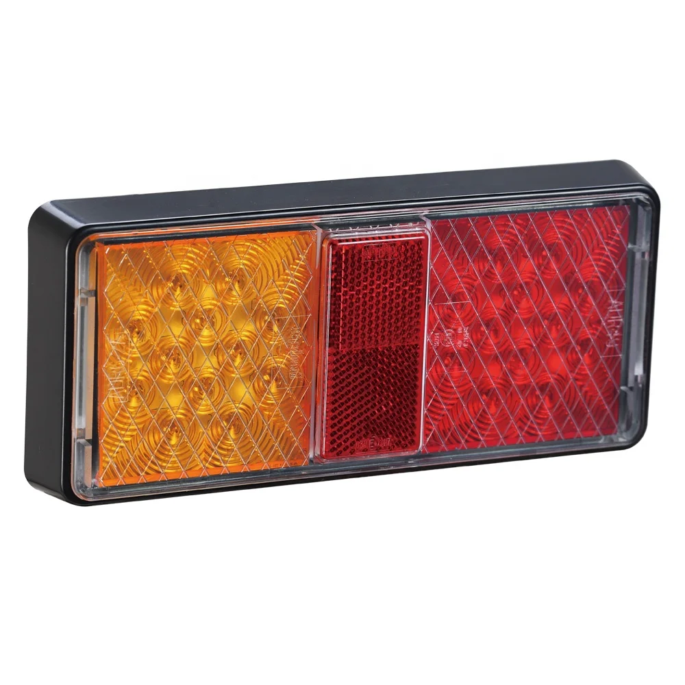 Manufacturer High quality 10-30V Rectangle LED Trailer Truck Turn Stop Tail Reflector Combination Rear Lights for Truck
