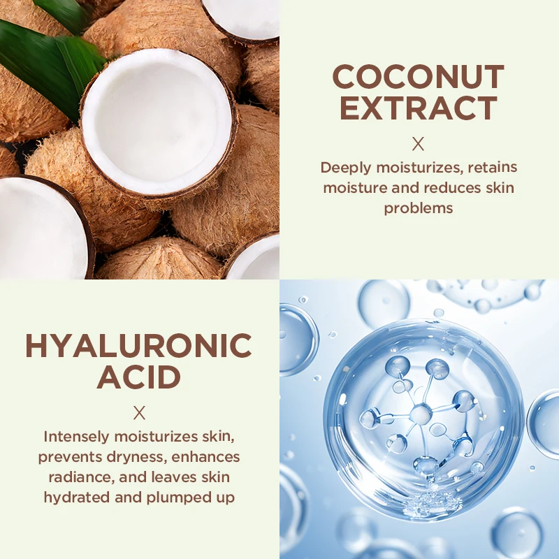 Glycolic acid Body Scrub Private Label Sulfate-free Smoothing Antioxidant and Hyaluronic acid Coconut Exfoliating Body Scrub Jar