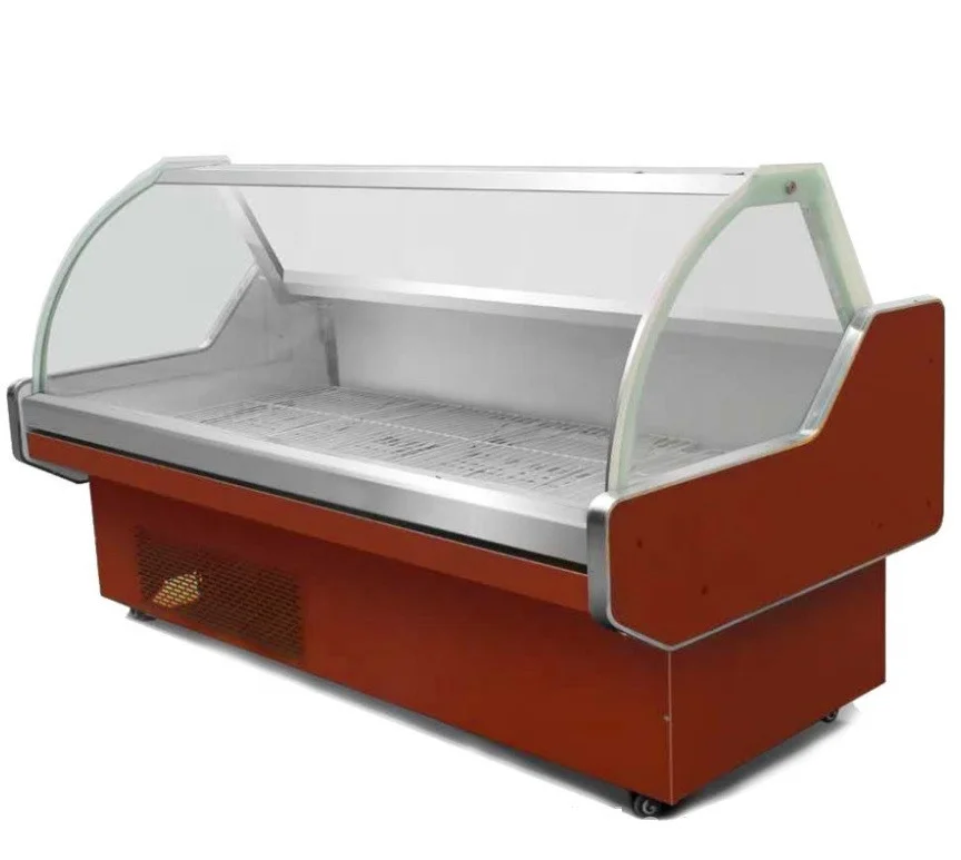 butcher shop meat refrigerator supermarket cooked food refrigerator showcase