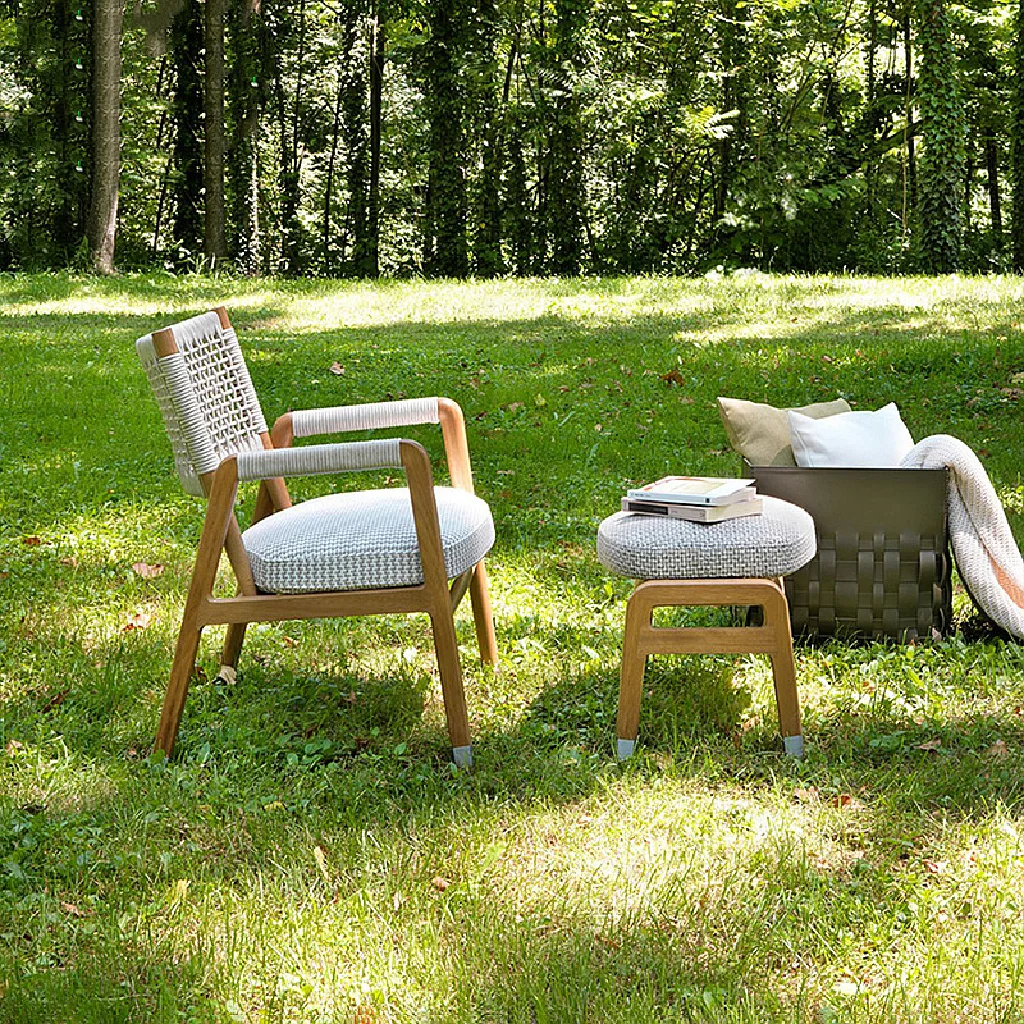 High-End Teak Table And Chair For Courtyard Waterproof Anti-Oxidation Villa Terrace Leisure Furniture Sets