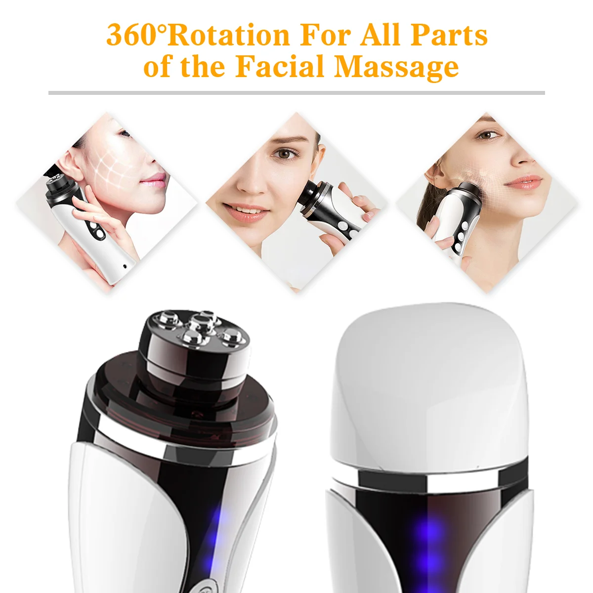 Skin Tightening Face Lifting Machine Mini Rotating Rf Beauty Device
