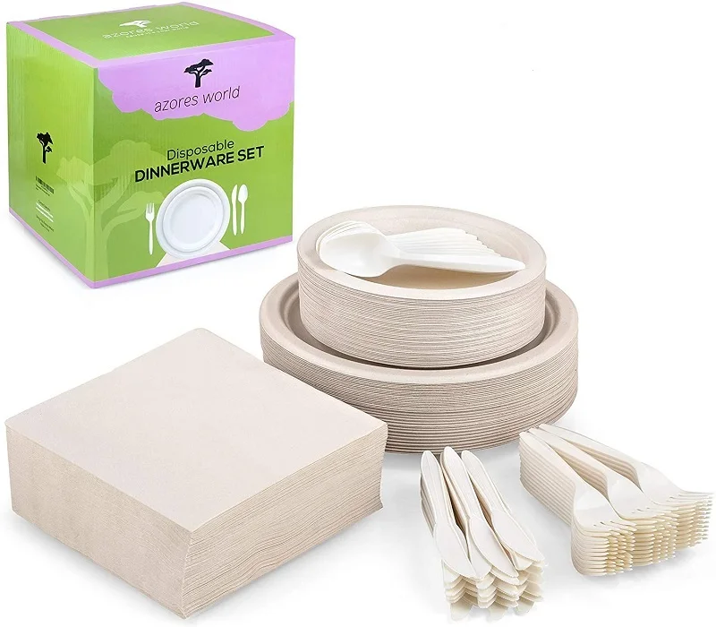 Customize Biodegradable Wooden Kitchen Cutlery Set For Restaurants Wooden Disposable Cuttlery Flatware Tableware Cutlery Set