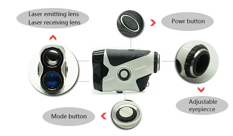 
800M Aite Laser Golf for Golf Distance Meter Angle/Vibration Laser Rangefinder 