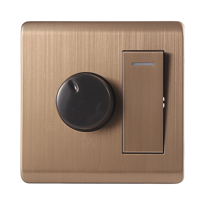 Various color Stainless Steel Material Series Switches High Quality Rotary Fan Speed Switches