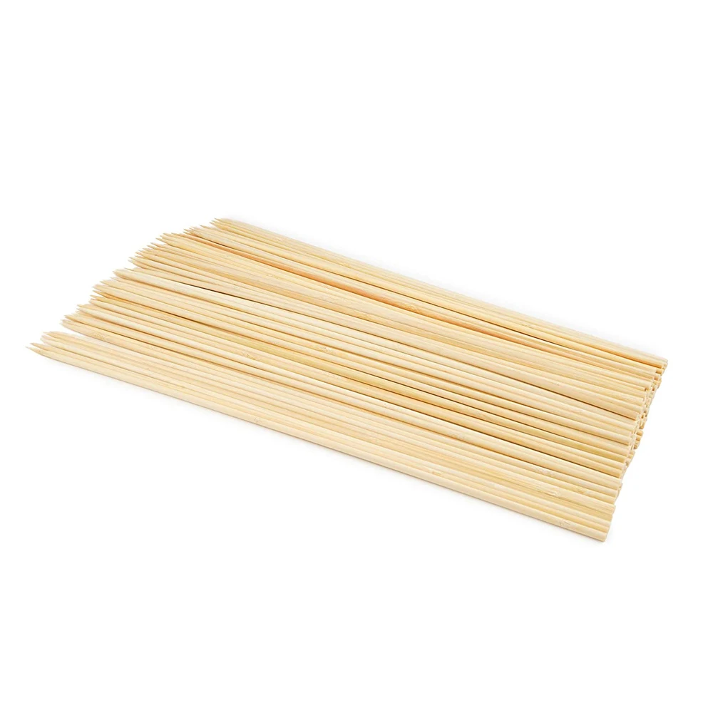  Shish Kebab Skewers Barbeque Bamboo Round Grill BBQ Sticks