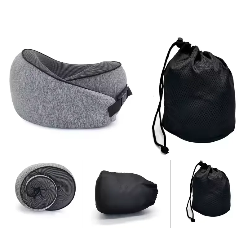 Hot selling high quality ergonomic memory foam   pillow U-shaped travel pillow portable and adjustable suitable for young people
