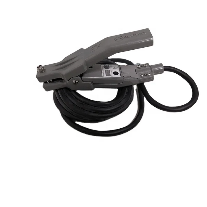 Static grounding and earthing clamps with alarms