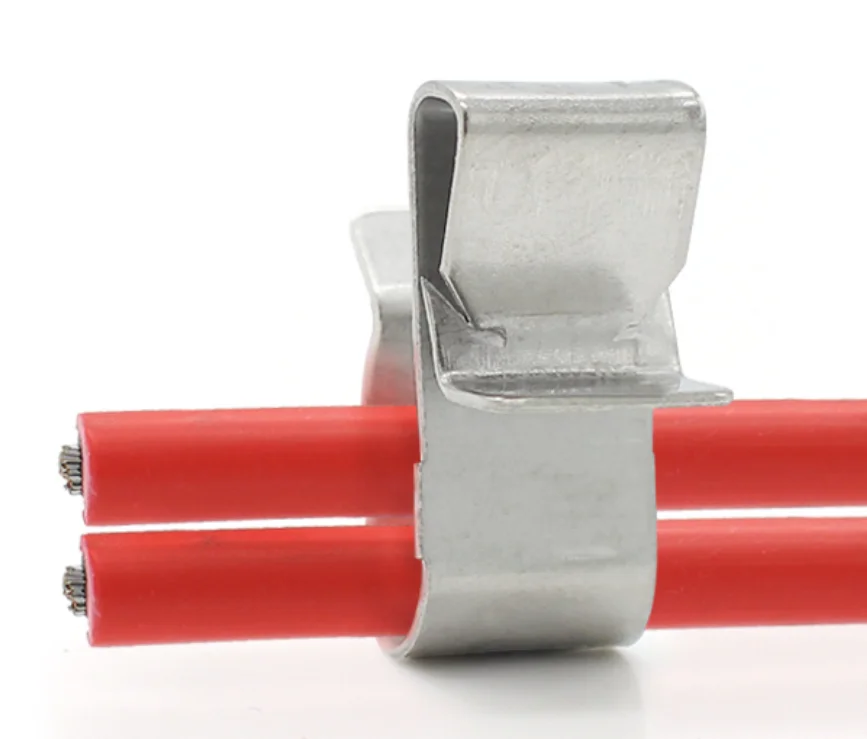 Stainless Factory direct sale Two Lines steel cable clamp solar cable clamp for solar system install