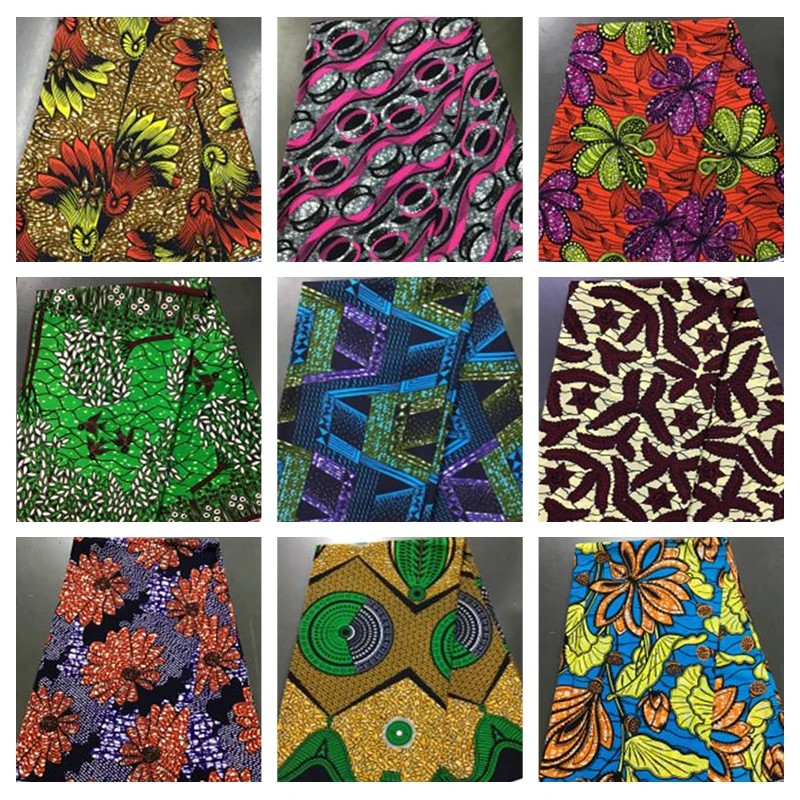 Holland real African textile wax print 100 cotton black and white fabrics for African Tanzania