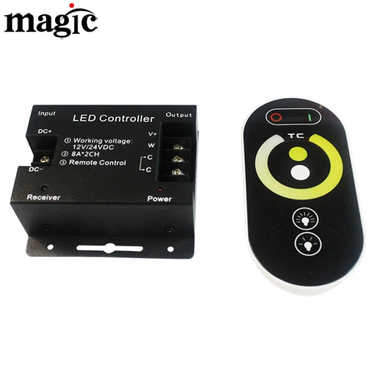 8A 12V 24V CCT цветовая температура регулируемая светодиодная лента сенсорный двойной белый