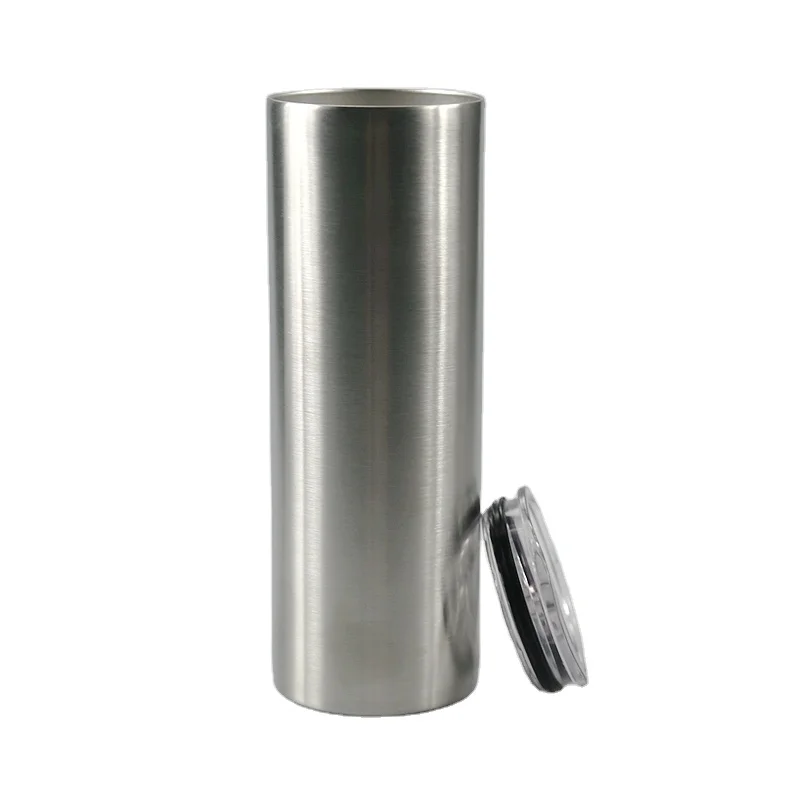 20 oz skinny tumbler stainless steel double wall tumblers silver stainless steel vacuum insulated tumbler cup