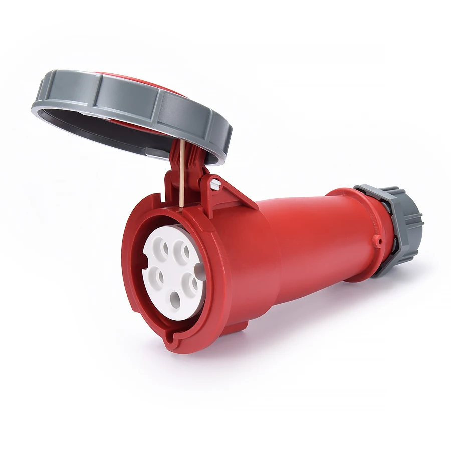 New Type Outdoor Industrial Electric Connector Waterproof IP4432a 5 Phase Male Female Plug Socket 380V-415 Rated 32A