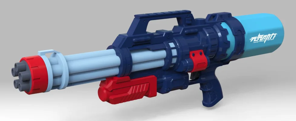 Large Gatling Pull Out Water Gun Beach Toy  Outdoor Game Toy For Kids And Adult Water Gun