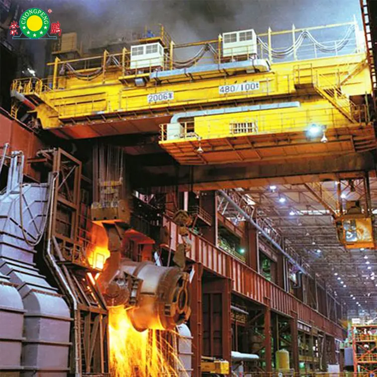  25ton double beam overhead bridge crane for metallurgical industry