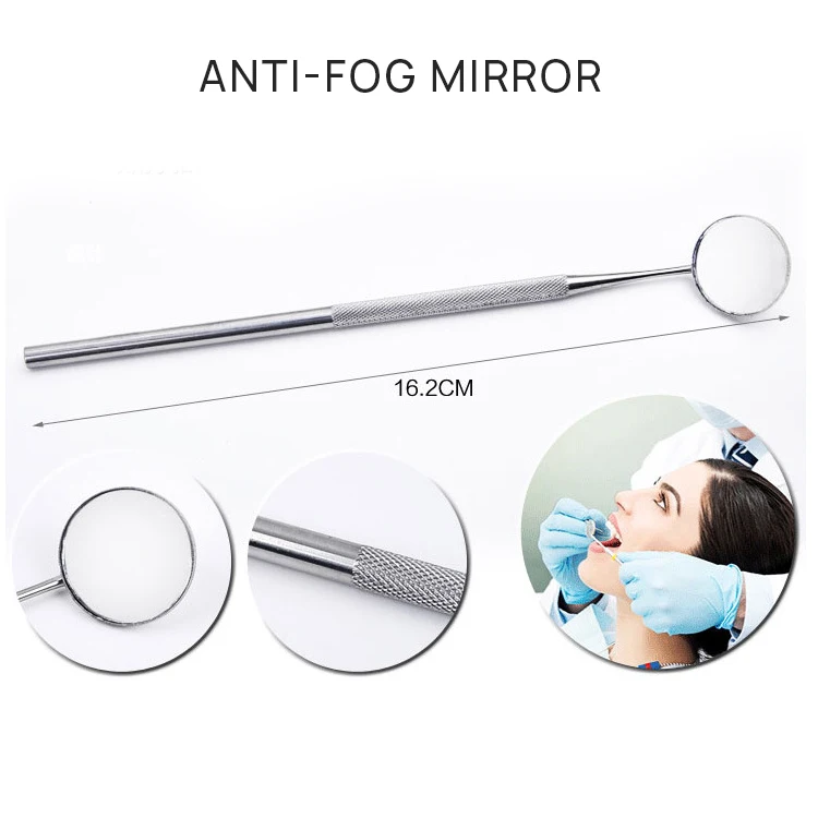 3 Pcs Oral Dental Tools Kits Dental Needle Mirror Stainless Steel Travel Dental Tool Set