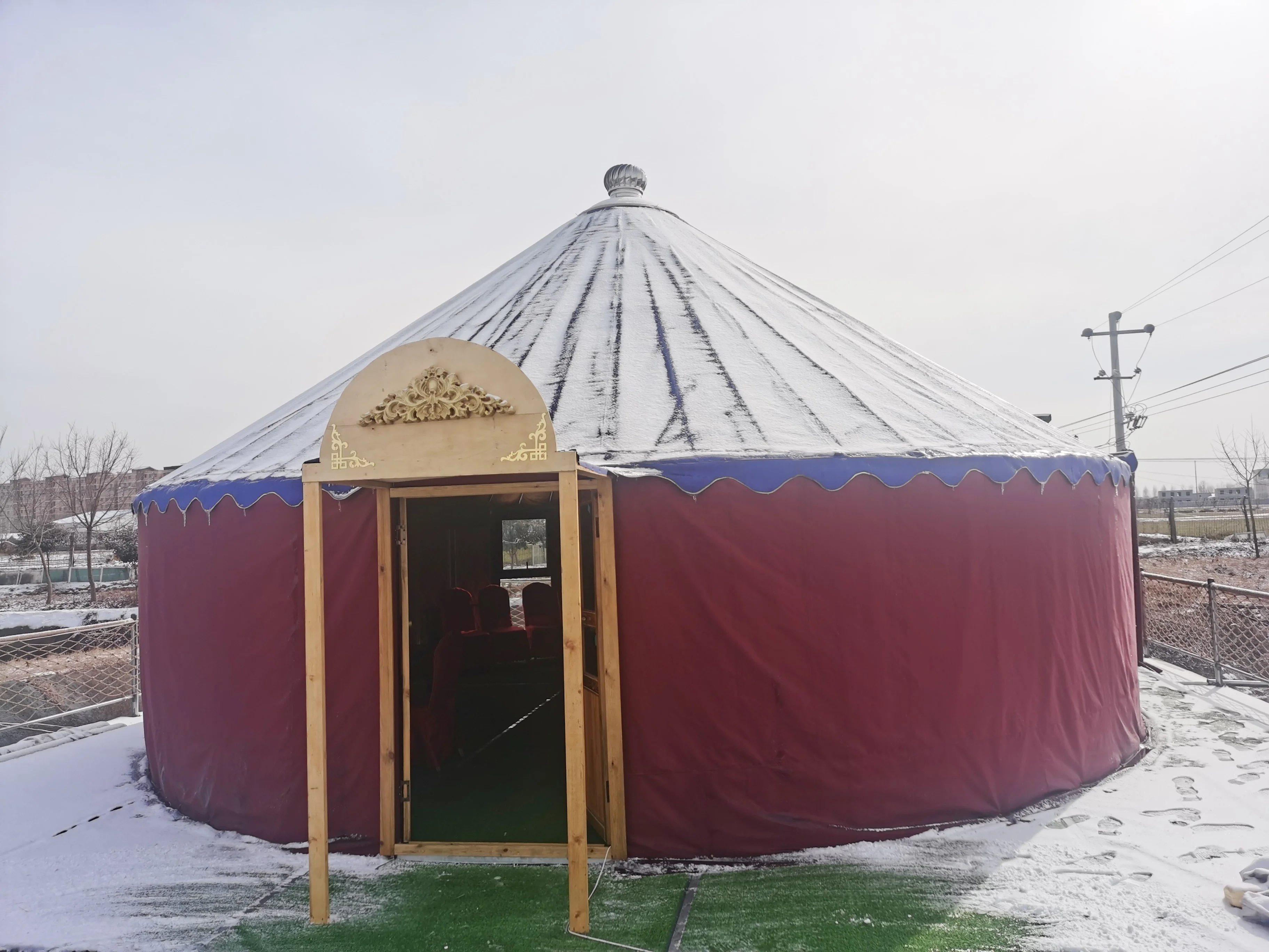 aluminium frame   5m hiking camping frame Modern luxury Mongolia yurt