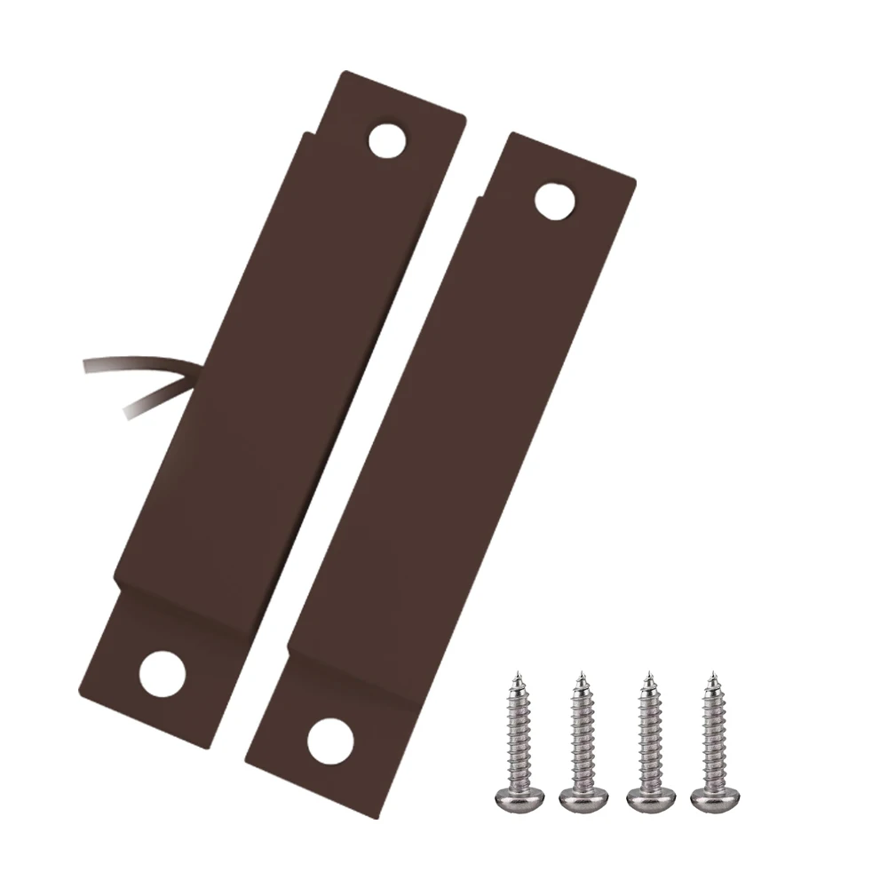 White/Brown color Wired NC surface mounted Magnetic Alarm Window Door Contact Sensor Detector Reed Switch