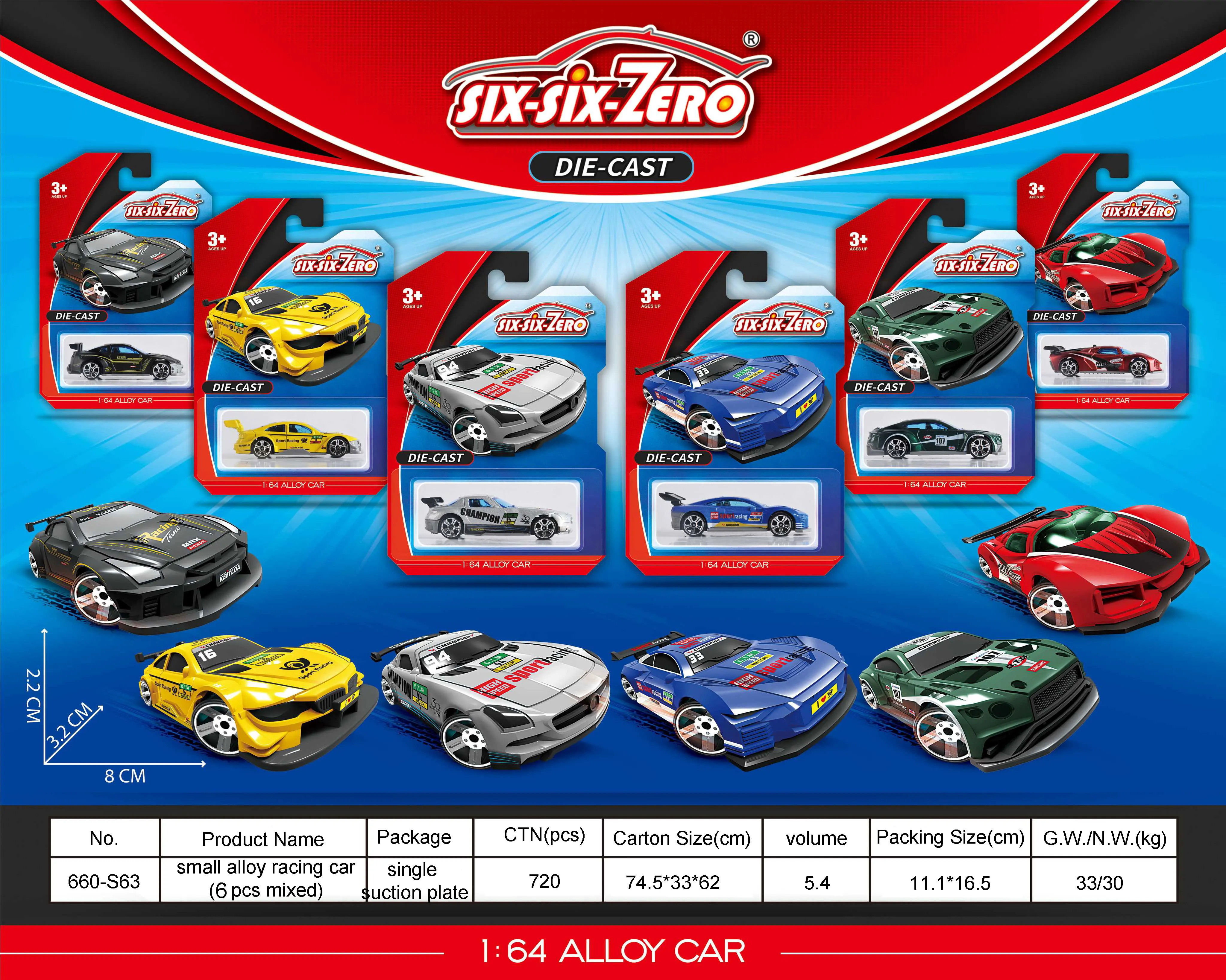 Newest style kids 1:64 alloy sports car small scale metal diecast model car toys