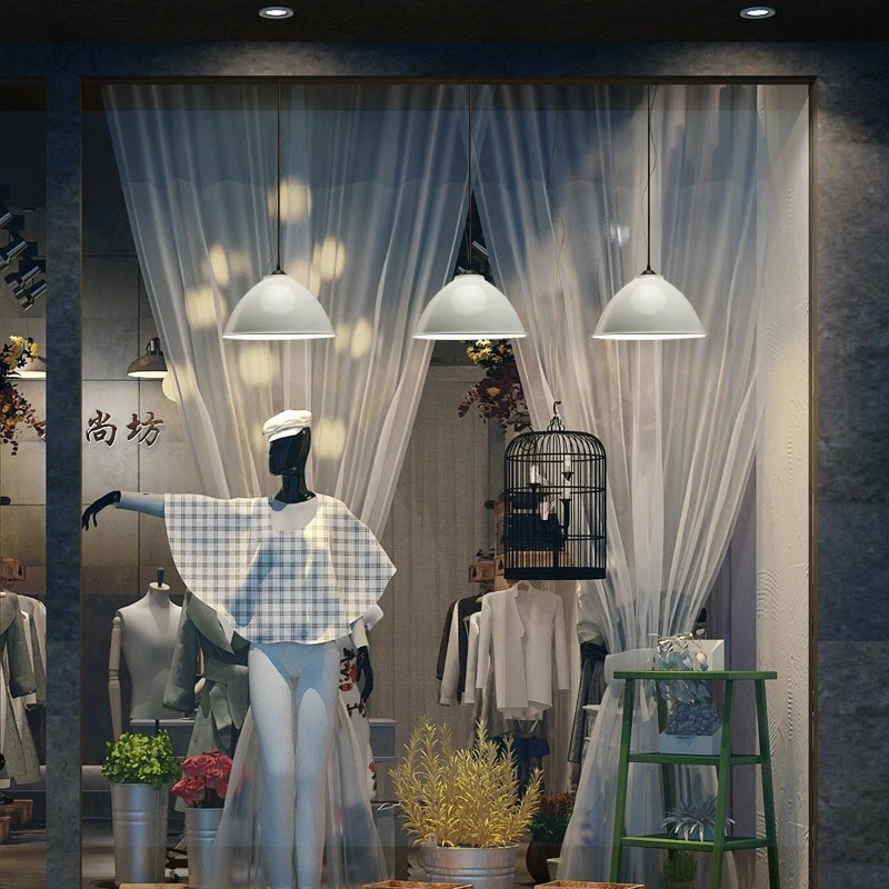 Modern  Pendant lamp e27 aluminum  hanging light  workshop home office shop hotel restaurant gym dance room metal pendent light