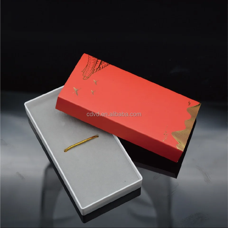Factory customized spot sale drawer type traditional eave small drawer memory card set box with hot gold drawing for electronic