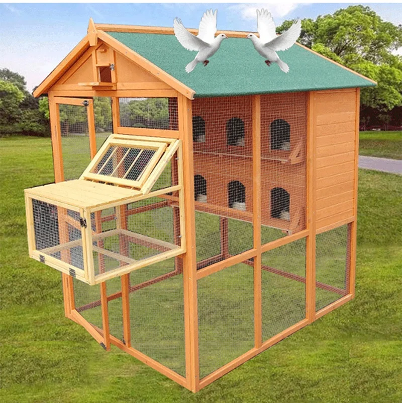 Stock 6cages Solid Wood Loft Pigeon Cage Carrier Pigeon Shed Pigeon Nest
