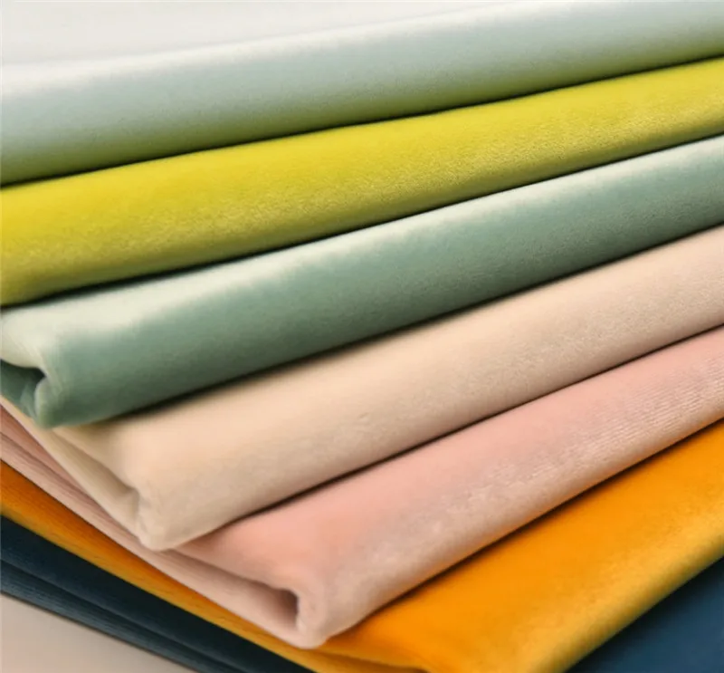 Germany velvet upholstery fabric woven texture soft touch unyielding fluff shinny velvet fabric for background wall