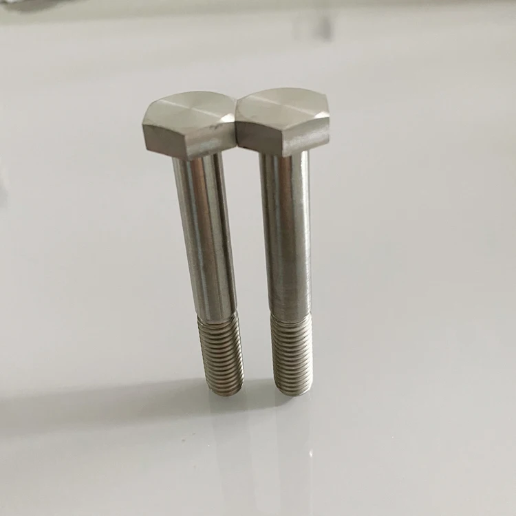 DIN933 Gr2 hex bolt Baoji titanium fasteners gr2 gr5 with factory price for sale