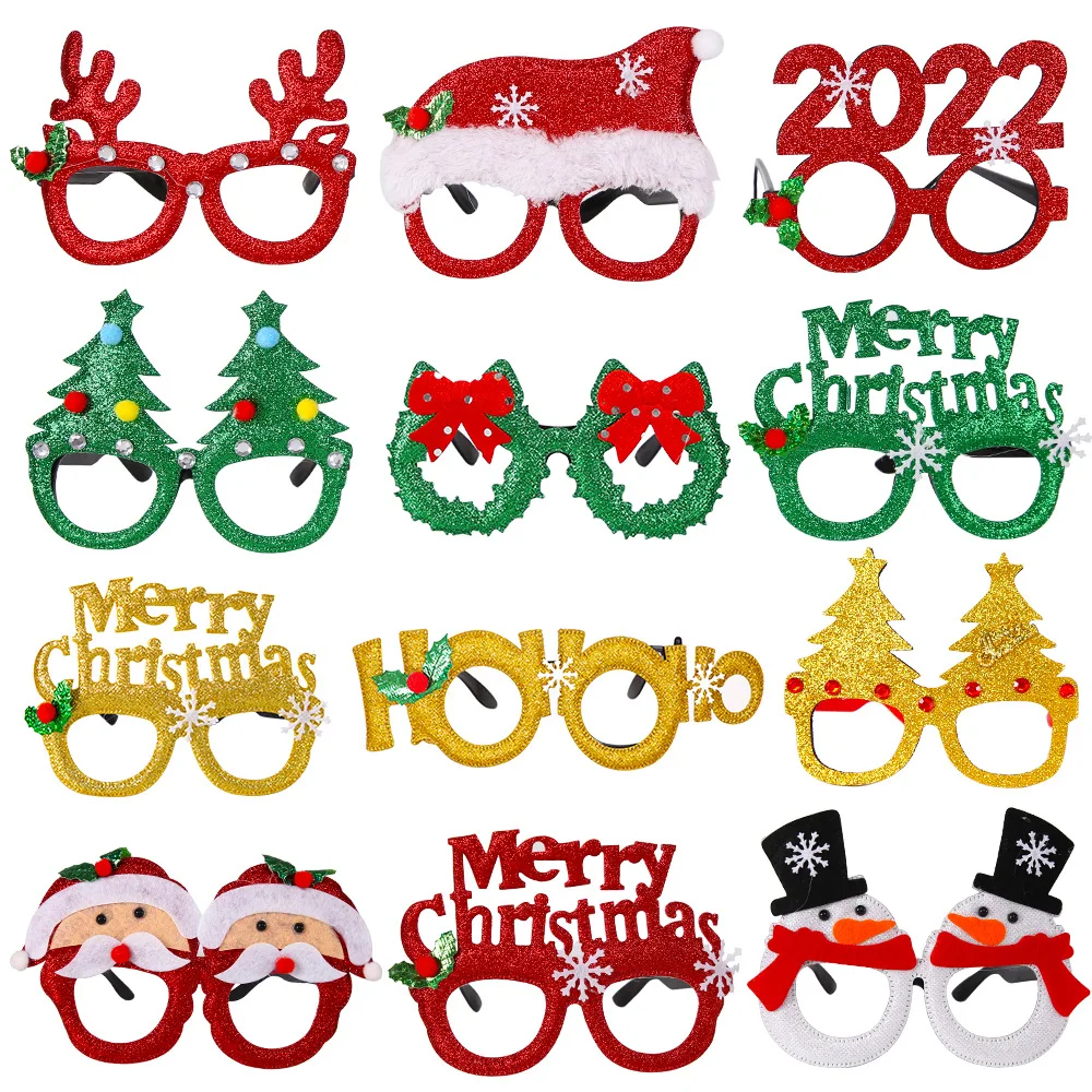 Christmas Glasses Decoration Christmas Glowing Hair Bands Antler Moose Headband Headdress Christmas Decoration
