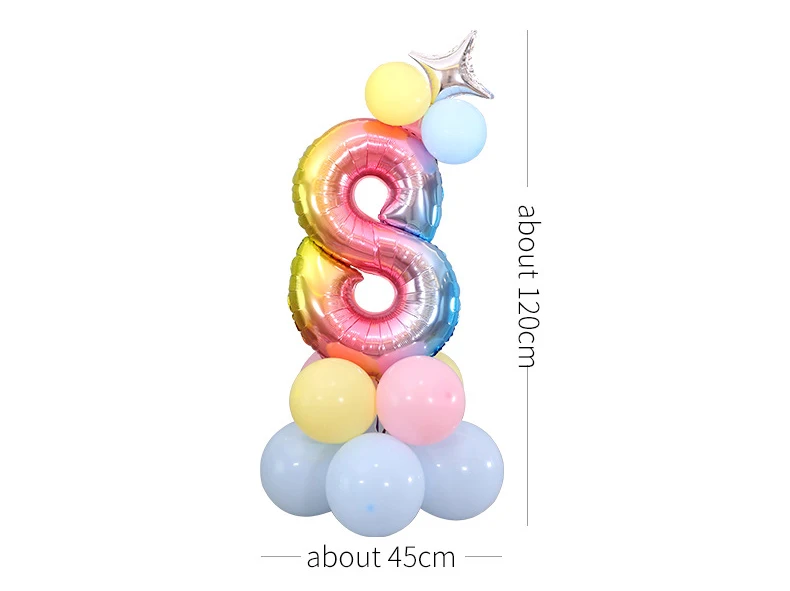  Baby Shower шар 32 дюймов номер воздушный шарик из фольги в форме и воздушных шаров латекса мини/платье для маленькой принцессы с короной