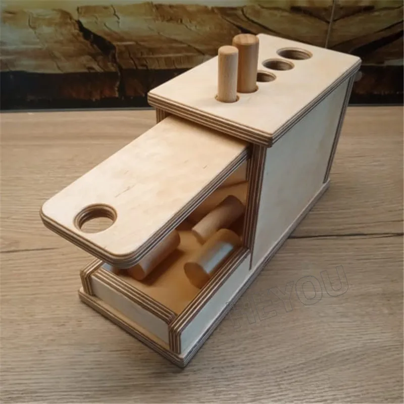 Montessori Cylinder drop Learning Educational Toy for Toddlers Unisex Baby Wooden toys