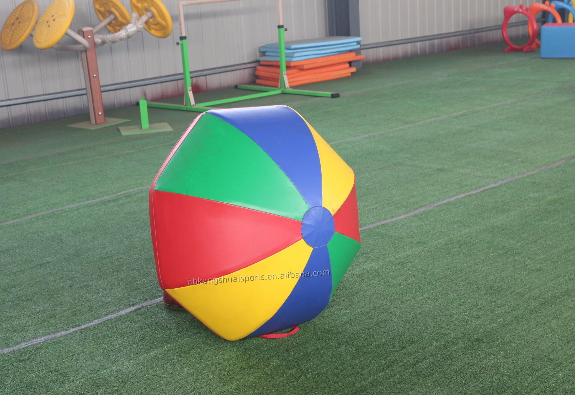 Colorful sensory training room octagonal gyroscope soft play set indoor playground kids intelligence training equipment