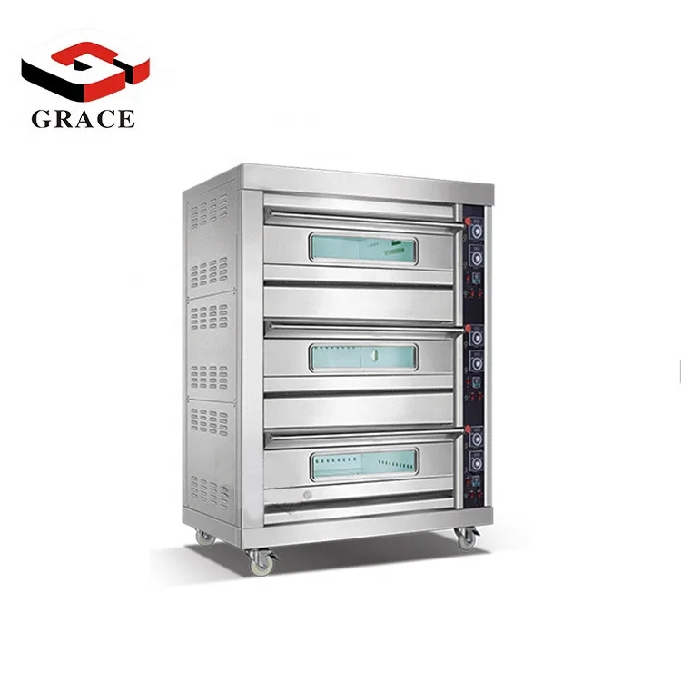  Grace коммерческая Отдельно Стоящая Газовая Печь Для Выпечки Пиццы с двумя ячейками и четырьмя