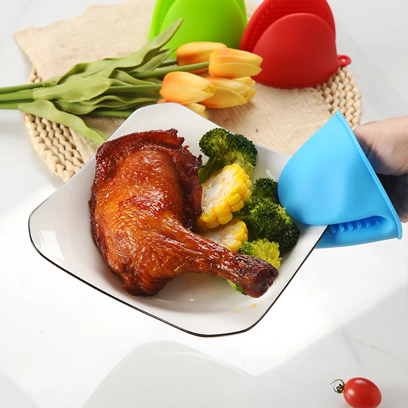 Classical Design Heat Resistant Silicone Thickened Oven Pinch Grips Mitt for Cooking