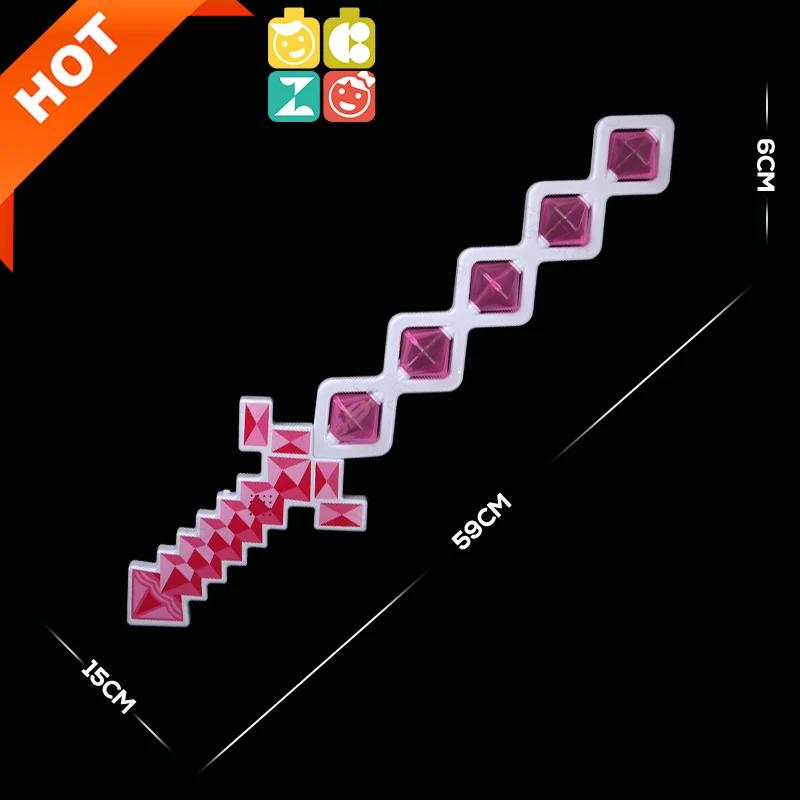 29 LED Plastic Flashing Wave mosaics pixel sword LED Light Up Copper Wire Light Sword toys for Kids LED Light Up Pixel Sword