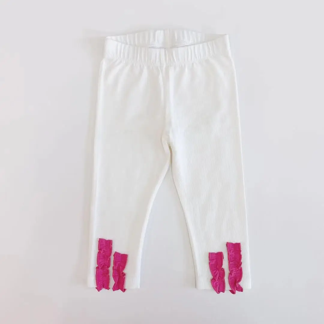 
Wholesale lovely baby girl cotton elastic pant legging 