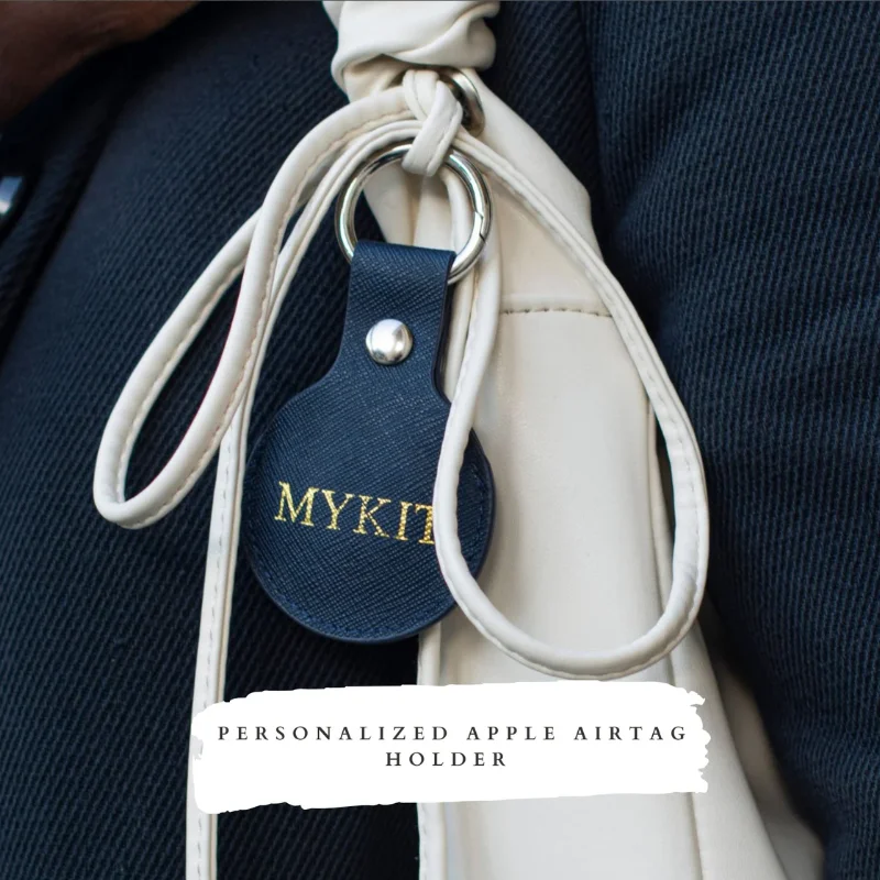 YY Stocked Personalized Key Fob PU Leather Custom Key Ring Fashion Leather Key Chain for Women Men Gifts