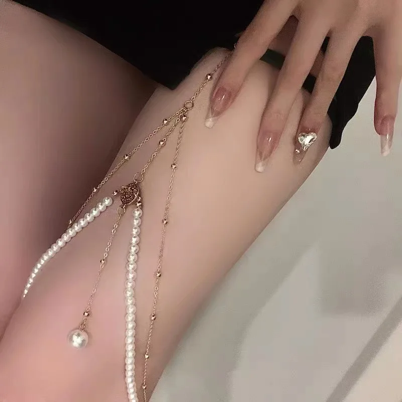 Wholesale Body Accessories Anklet INS Sexy Nightclub Leg Body Chain Jewelry Sexy Leg Chain
