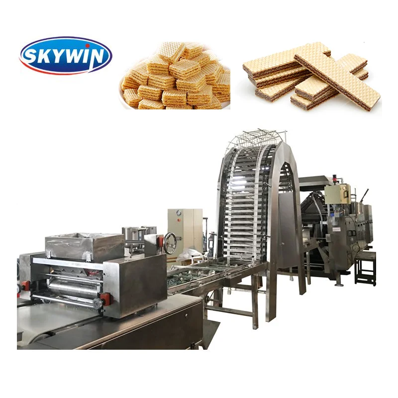 Full Automatic 27 Moulds Gas Oven Automatic Wafer Making Machine Processing Plant Wafer Biscuit Production