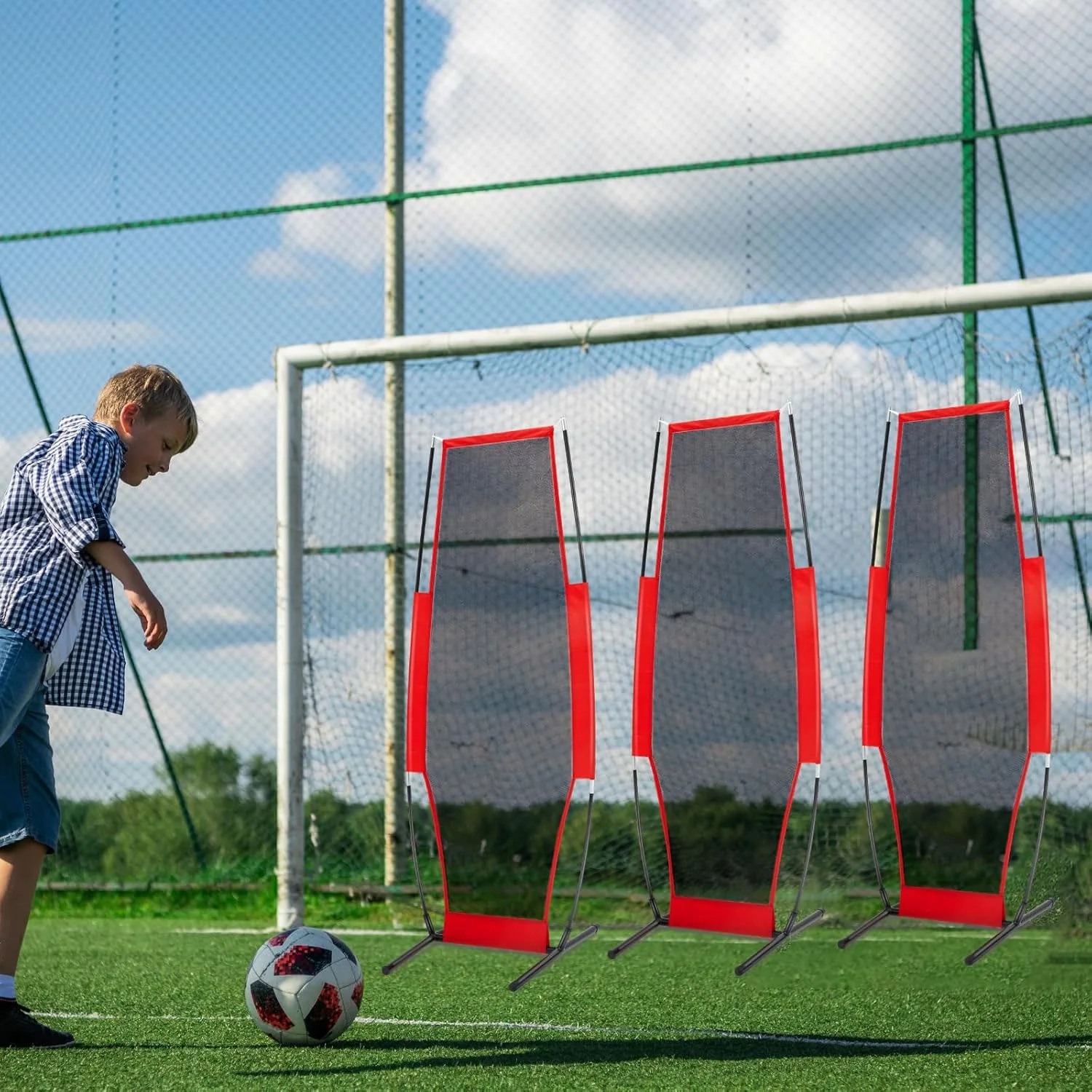 Soccer Dummy Defender Training Mannequin Portable Defender Practice Dummy for Basketball, Baseball and Softball