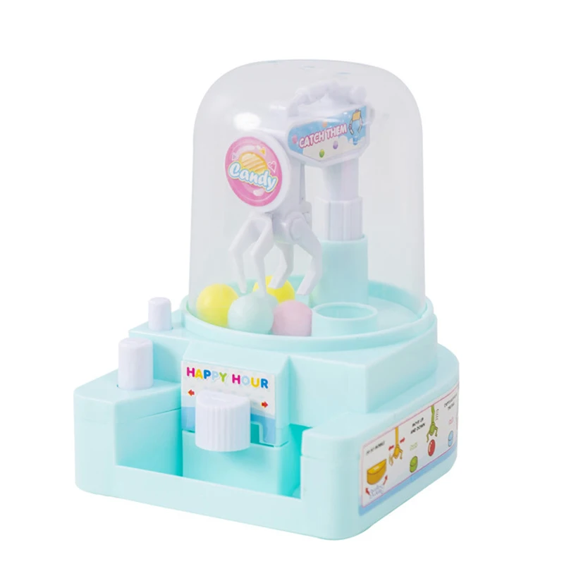 Mini Candy Grabber Catcher Mechanical Arm Small Ball Crane Machine Handheld Claw Arcade Crane Catch Toy for Kids Children