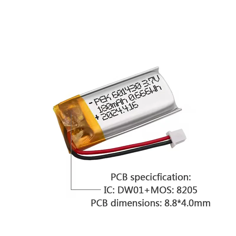 PEEIK 601430-10C 180mAh 3.7V rate discharge high current discharge Best-selling Batteries Portable Air Purifier