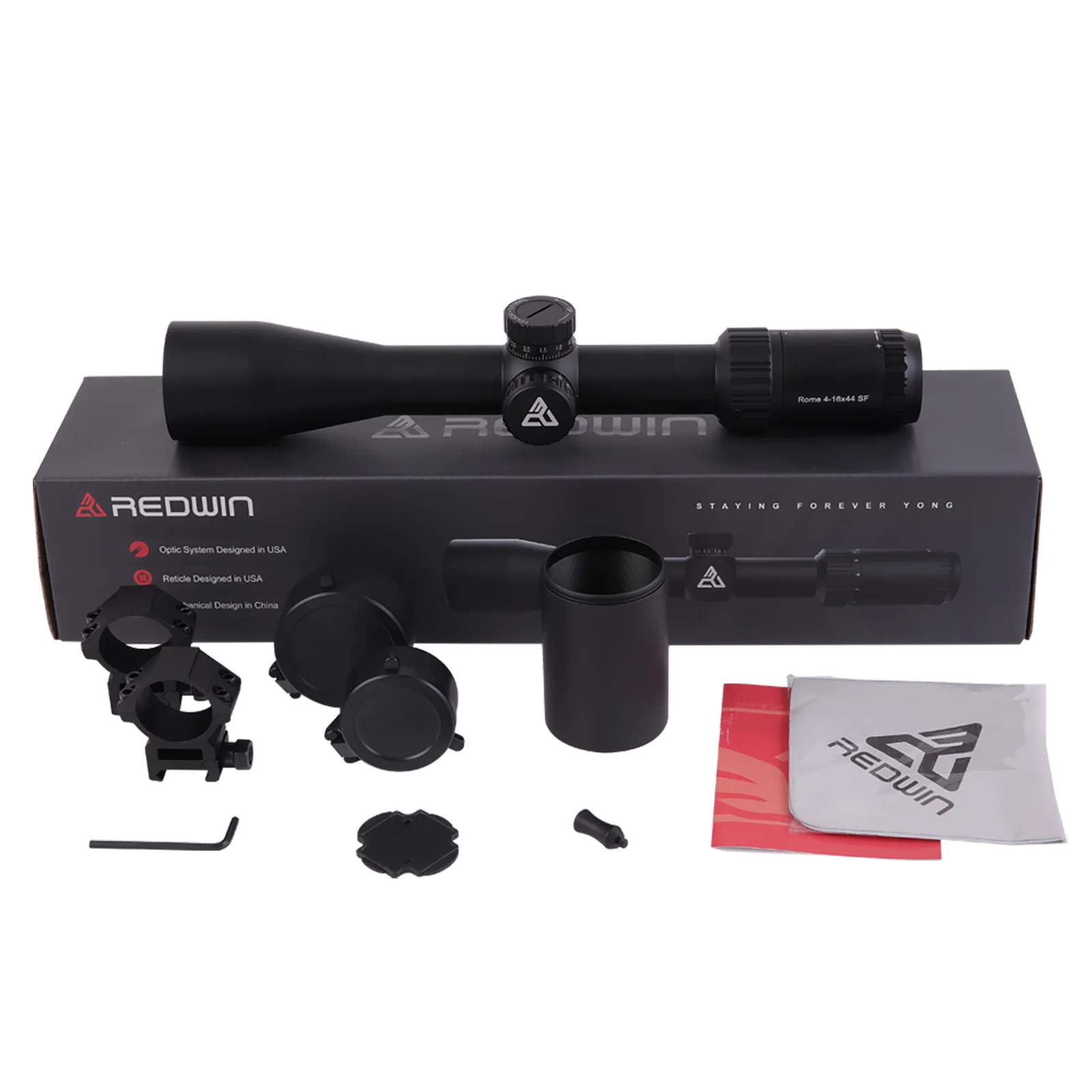 Red Win Rome 4-16x44 SFP Black Hunting Scope Fully Coated Lens 1/10 Adjust Zero Lock Hunting Scope