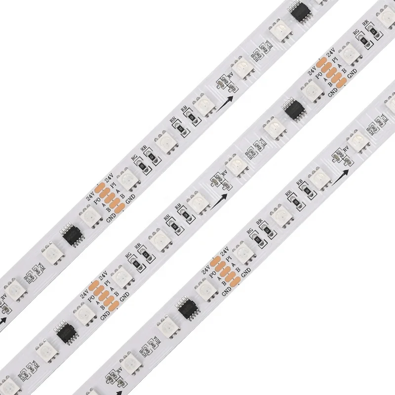 DMX512 RGB SMD5050 Flexible Led Strip Programmable LED Pixel Strip DMX512 RGB RGBW Colorful 24V LED Strip Light