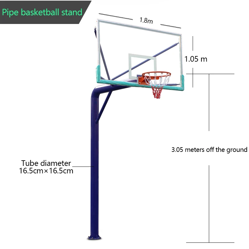 Basketball training equipment School park buried basketball stand