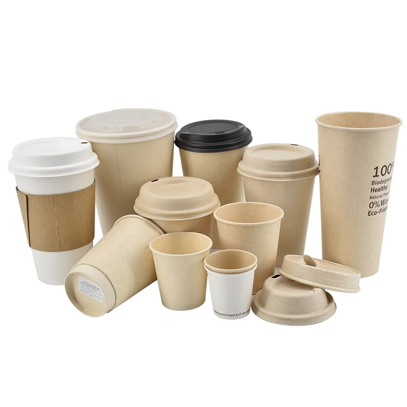 100% Compostable Пользовательский логотип напечатанный одноразовый PLA покрытие бумажный