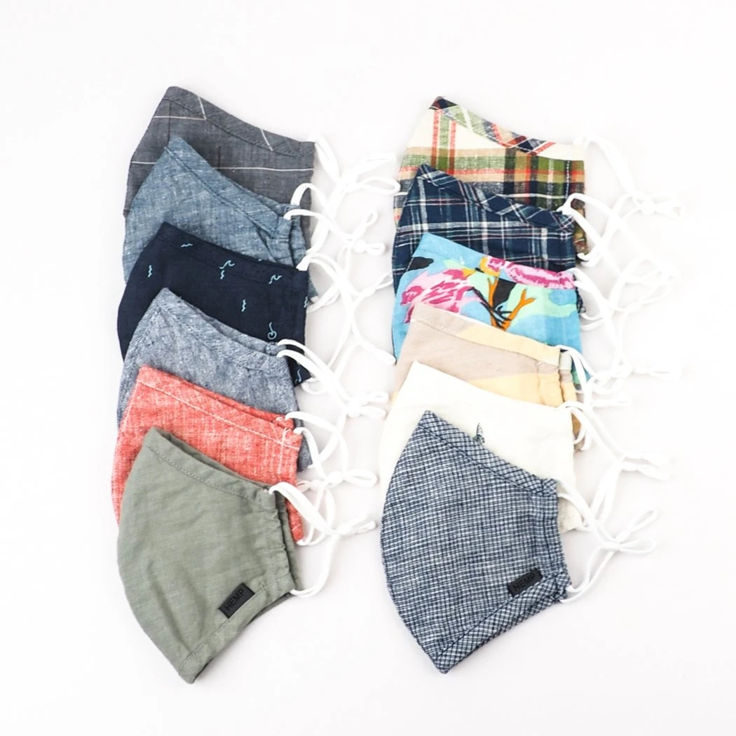 Hemp Organic Cotton Blended Cloth Face Covering - 12 Cloth Face Covering (Free Shipping )