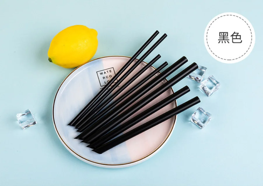 Plastic Bubble Tea Smoothie Milkshake boba drinking disposable straws