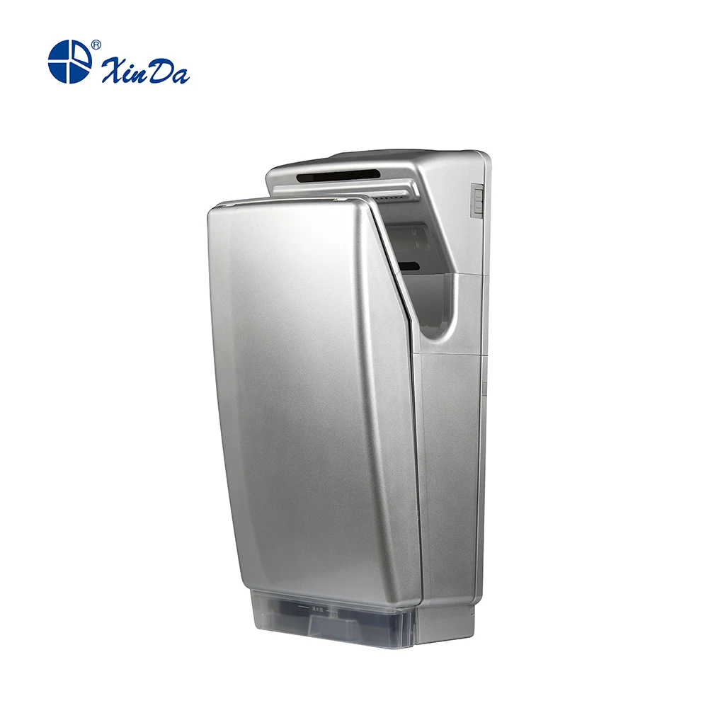 
Xinda GSQ 70A ABS Silver BLDC Professional Jet Hand Dryer Automatic Infrared Sensor with Air Filter Fiber and Water Tank 